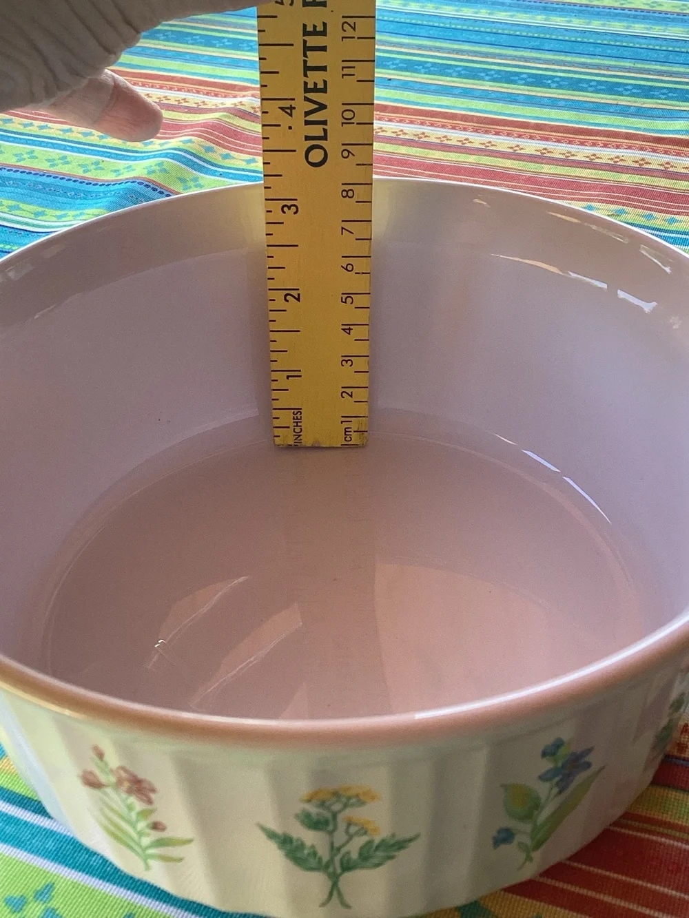 Corningware Casserole in My Garden Pattern - F-5-B - no lid